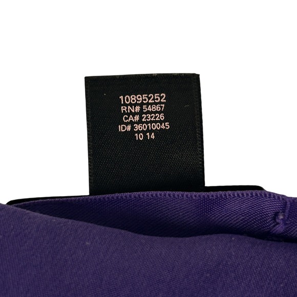 Victoria's Secret Kimono Robe M/L Satin Purple Pockets Belted 3/4 Sleeves Short - Picture 9 of 9